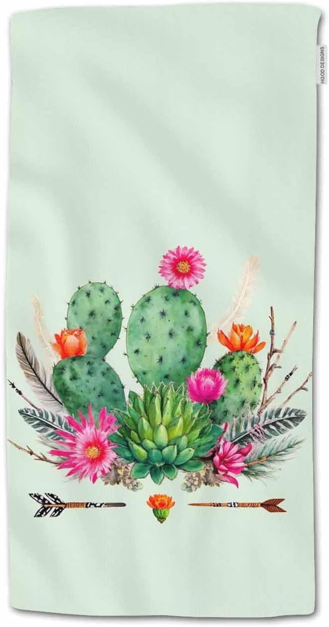 HGOD DESIGNS Flower Hand Towels White Black Damask Flower Floral Soft Hand Towel for Bathroom Kitchen Yoga Gym Decorative Towels 15"X30"