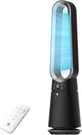 ULTTY Bladeless Tower Fan for Bedroom, 20 Speeds 3 Modes, Standing Fan with Remote, 8H Timer, 38" Quiet Tower Fan, 120° Oscillation, Powerful 25ft/s Airflow Cooling Floor Fan for Home Office, Black