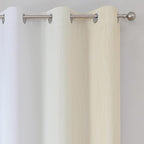 Estelar Textiler Beige and Greyish White Blackout Curtains - Image 4