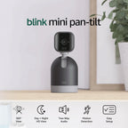 Blink Mini Pan-Tilt Camera (newest model), Rotating indoor plug-in smart security camera, two-way audio, HD video, motion detection, Works with Alexa (White)