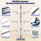 Microfiber Mops for Floor Cleaning: Flat Hardwood Floor Mop 4 Washable Pads