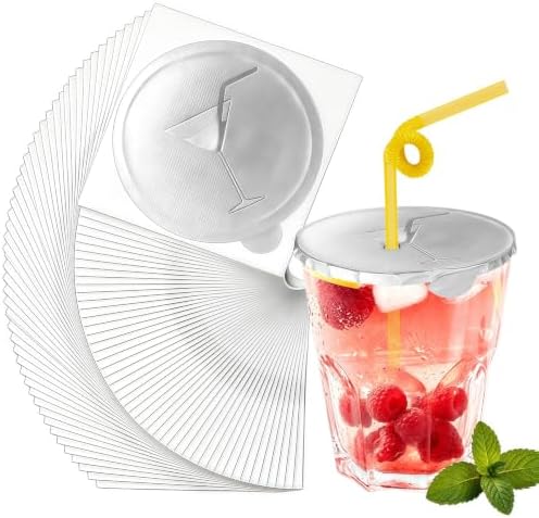 50Pcs Drink Protective Cap ,3.9 In Adhesive Drink Covers for Protection