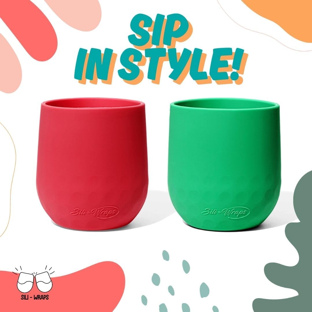 Unbreakable Silicone Wine Glasses | Reusable Drinkware for Parties, Camping, Beaches, and Boats | 100% Silicone | Set of 4 | BPA-Free, Dishwasher Safe | Juicy Fruit Collection