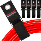 Heavy Duty Hanging Storage Cinch Straps with Metal Buckle (4 Pack, 1.5" x 20") - Electrical Extension Cord & Garden Hose Holder, Cable Management, Storage Organizer in Garage, Workshop - ENVISIONED