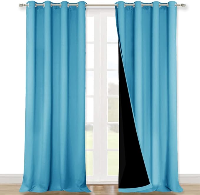 NICETOWN Insulated 100% Blackout Curtains, Noise Reducing Performance Drapes by NICETOWN