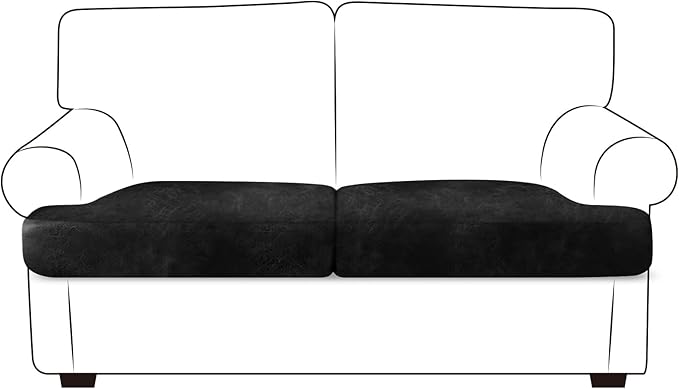Leather Look Couch Cushion Covers Sofa Seat Slipcovers Sets Couches Furniture by ANARACHON