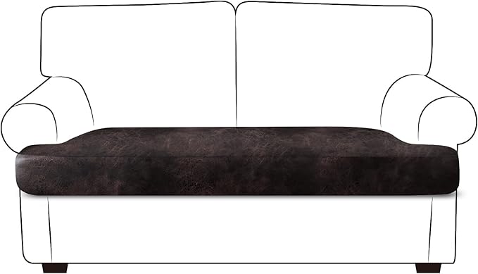 Leather Look Couch Cushion Covers Sofa Seat Slipcovers Sets Couches Furniture by ANARACHON