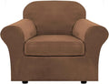 H.VERSAILTEX Rich Velvet Stretch 2 Piece Cover Chair Slipcover Sofa Cover by HVERSAILTEX