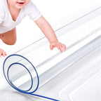 RostiKong 36 x 54 Inch Clear Table Cover Protector Rectangular Plastic Vinyl Roll Kitchen Dining Room Table Cloths Office Desk Pad Kitchen Floor Highchair Mat Outdoor Party Tablecloth Picnic Table Mat