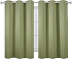 LEMOMO Sage Green Blackout Curtains/38 x 54 Inch/Set of Two Panels Grommet - Image 2