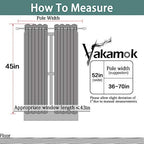 Yakamok Blackout Curtains Room Darkening Thermal Insulated - Image 7