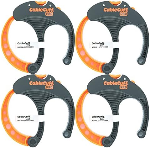 PRO (4 Pack: 4x Large 3 Inch Diameter) Adjustable, Reusable, Cable Tie Replacements for Extension Cords or Electronics
