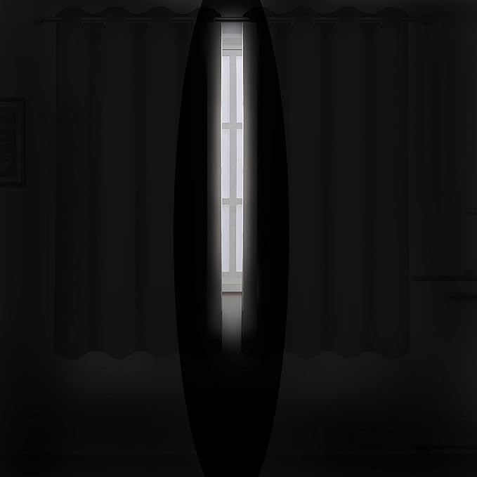 LEMOMO Light Beige Blackout Curtains 66 x 63 Inch Length/Set of 2 Curtain - Image 3