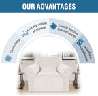 H.VERSAILTEX Stretch Velvet Armchair Cover Couch Covers 1 Cushion Chair - Image 5