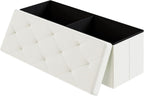 Sweetcrispy 30 Inch Folding Storage Ottoman Bench, Ottoman with Storage