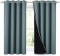 NICETOWN 100% Blackout Curtains 54 inches Long, Double-Deck Completely Blackout by NICETOWN