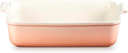 Le Creuset Stoneware Deep Rectangular Lasagna Dish, 6.75 qt., Peche