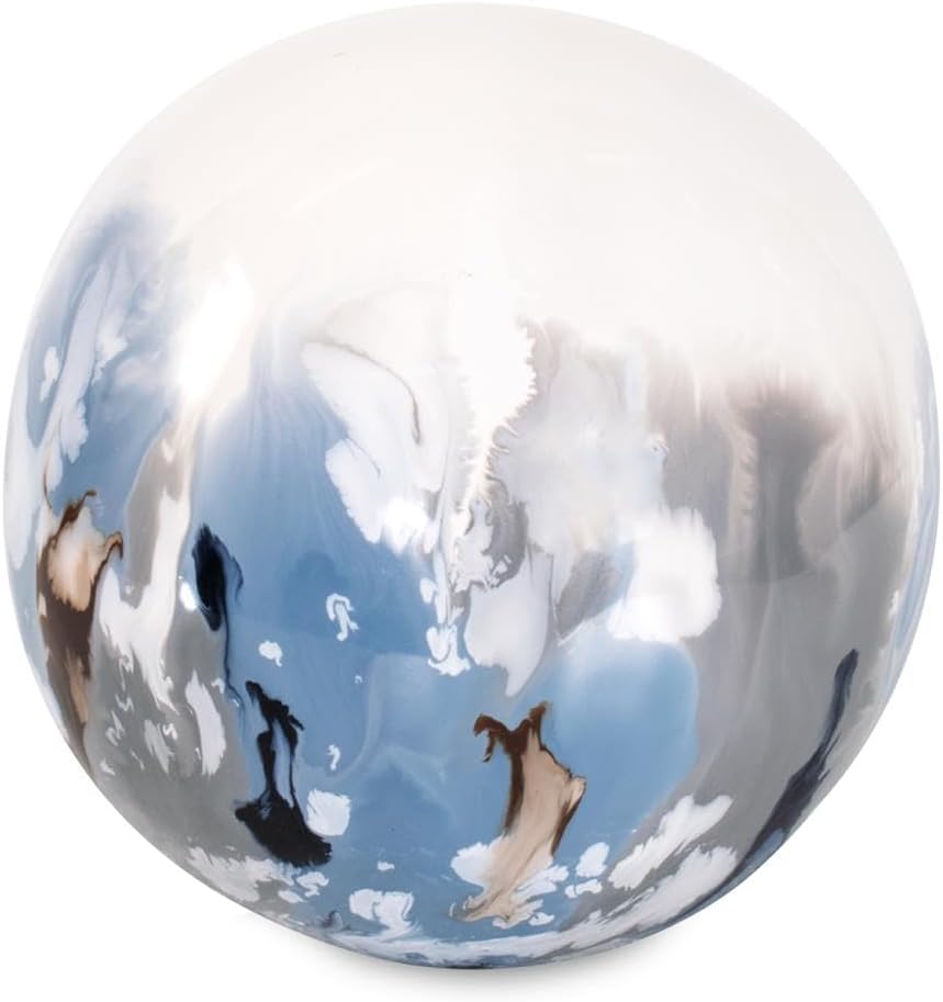 Howard Elliott Collection Aegean Blue Orbs- Small Round Blue 4.1/4H X 4.1/4W X 4.1/4D