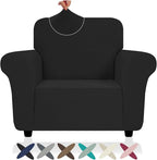 ZNSAYOTX Chair Cover with Arms, New Striped Sofa Chair Covers by ZNSAYOTX