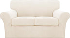 Turquoize 3 Piece Sofa Covers for 2 Cushion Couch Sofa Slipcover Soft Couch by Turquoize