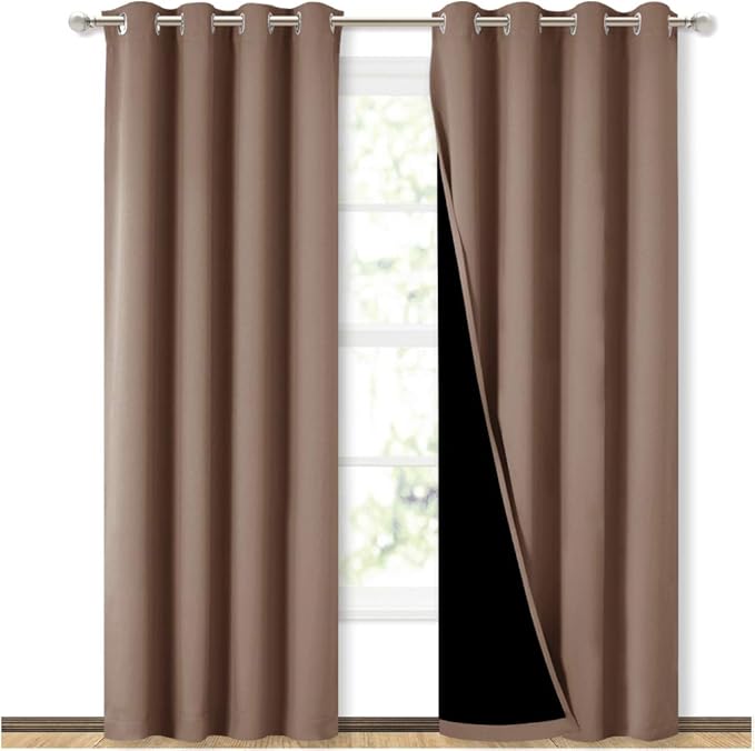 NICETOWN Cold Blocking Curtains, 100% Blackout Curtains Thermal, Noise by NICETOWN