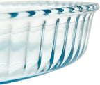 2-Piece Ums Round Glass Baking Dishes for Oven, Round Baking Dish, Glass Casserole Dish, Glass Pie Pan, Borosilicate Glass Cookware, Microwave and Dishwasher Safe Clear Bakeware, 12.5" & 10.2" Sizes