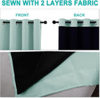 NICETOWN Aqua Blue Blackout Curtains 80 inches Long, Full Light Blocking Drapes - Image 5