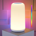 Touch Bedside Table LED Lamp, [Sleek Design & RGB Mode] Multi-Color Dimmable with Warm White Lights, Birthday Gifts for Women Mom, Smart Nightstand Small Lamp for Bedroom Living Room Home Decor