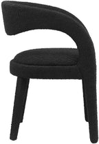 Modway EEI-6562-BLK Pinnacle Boucle Upholstered Dining Chair Set of Two, Black