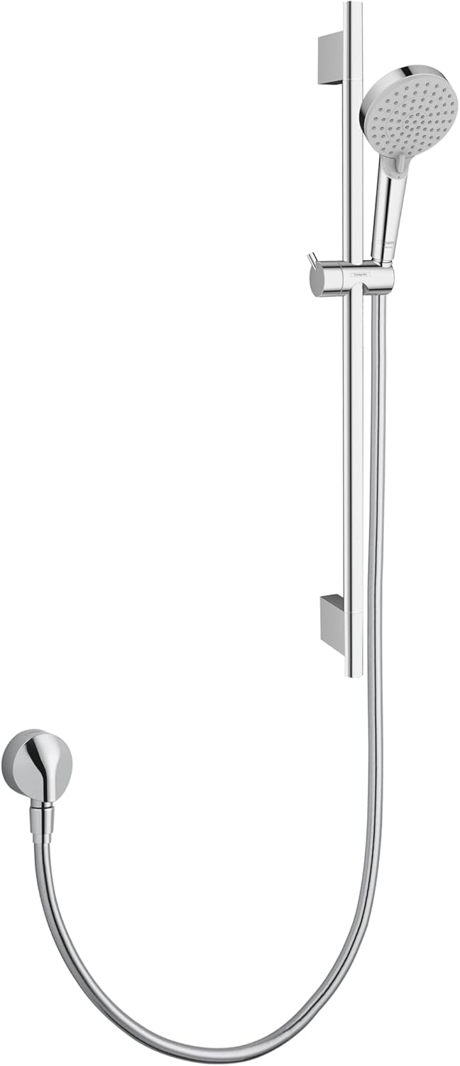 hansgrohe Vernis Blend 11-inch 3-Spray Handshower with Slide Bar and Hose, Rain, IntenseRain, Handheld Shower Head System in Brushed Nickel, 04970820