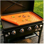 Caketime 36 Inch Silicone Mat for Blackstone Griddle Accessories Grill Top Cover Protector Waterproof Heat Resistant Durable Heavy Duty Cooking Baking BBQ Outdoor Tool Orange Father Dad Men Gifts