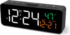 Netzu 3-in-1 Digital Clocks for Living Room, Small & Compact Alarm Clock