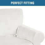 H.VERSAILTEX Stretch Velvet Armchair Cover Couch Covers 1 Cushion Chair - Image 4
