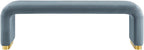 Modway EEI-6734-BRA-CAB Koda Performance Velvet Waterfall Long Bench, Brass Cadet Blue