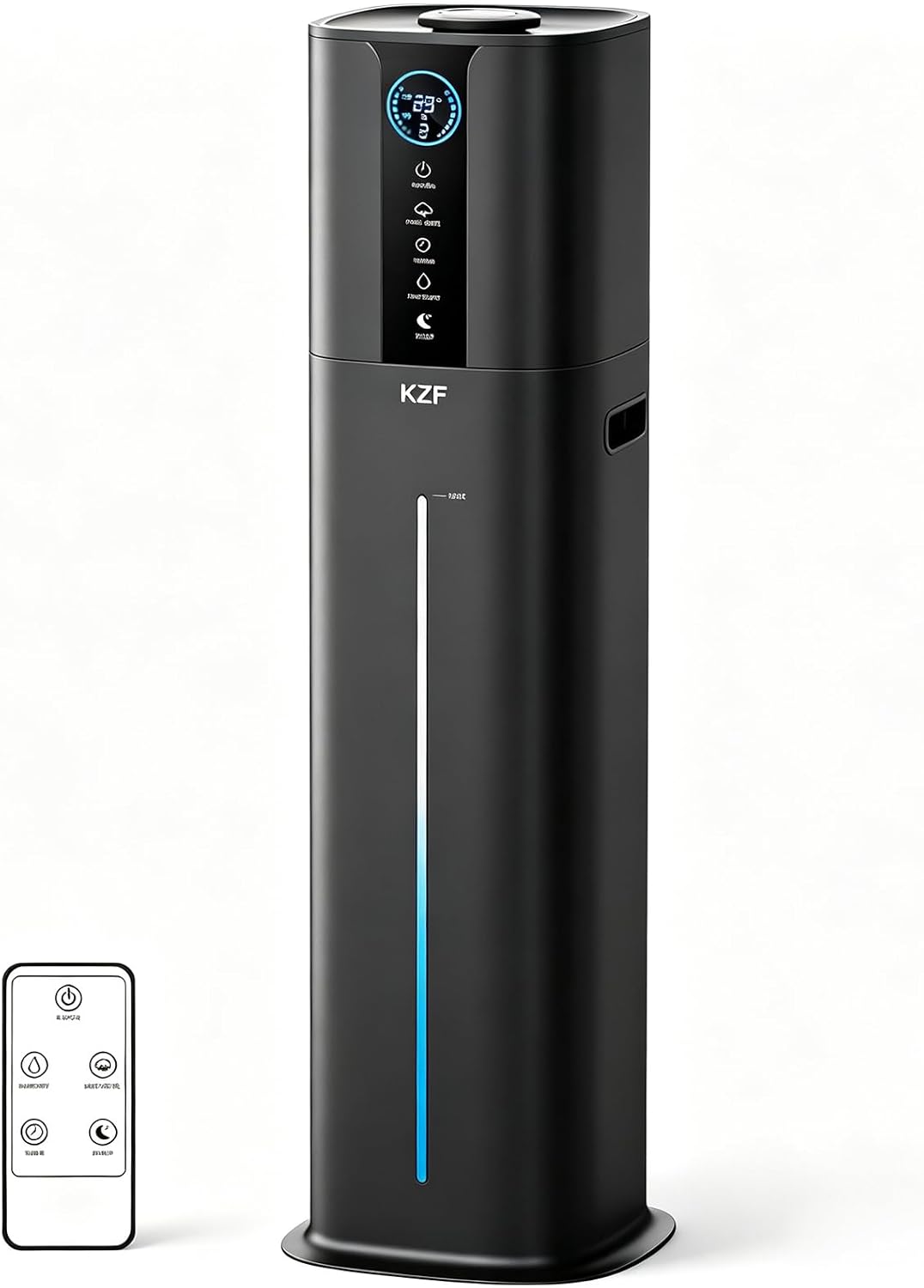 KZF 9L Smart Humidifiers for Bedroom Large Room, 2.3Gal Cool Mist Top Fill Diffuser App & Remote Control, 3 Mist Modes, Quiet Humidifier for Home Office Plant (Black, Remote Control)