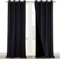NICETOWN Cold Blocking 100% Blackout Curtains, Durable Black Lined Blackout by NICETOWN