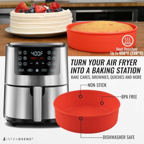INFRAOVENS Silicone Air Fryer Baking Set for Ninja AF141 5 Qt
