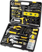 CARTMAN 218 Piece Tool Set General Household Hand Tool Kit with Plastic Toolbox Storage Case Yellow