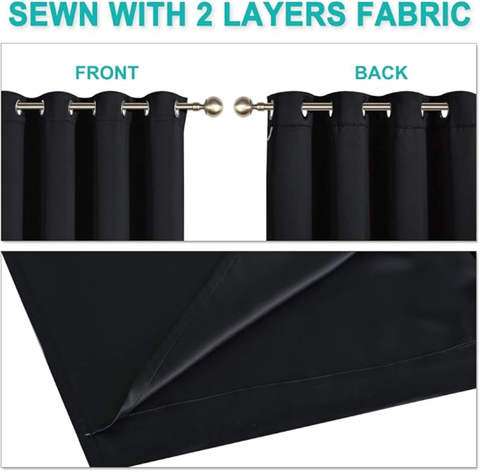 NICETOWN 100% Blackout Curtains - Image 5
