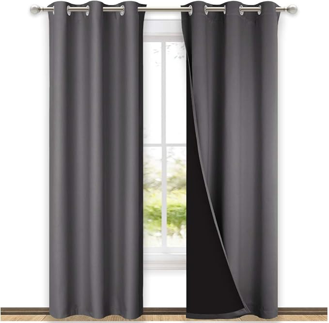 NICETOWN Room Warming Blackout Curtains 80 inches Long, Full Light Blocking by NICETOWN