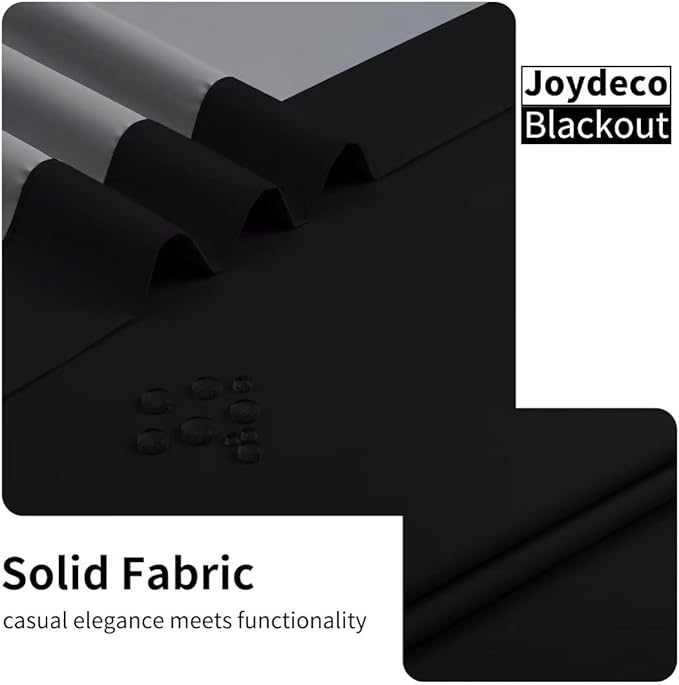 Joydeco Blackout Curtains 108 Inches Long, Grommet Total Room Darkening Drapes - Image 3