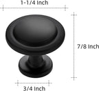 Ravinte Matte Black Round Cabinet Knobs,Zinc Pulls,1-1/4 Inch,30 Pack