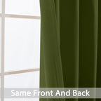 Yakamok Olive Green Blackout Curtains 63 Inches Length - Image 3
