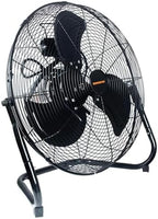 Remington High Velocity Floor Fan, 3 Speed Portable Cooling Unit - Heavy Duty Metal Airflow for Large Shops, Garages, and Warehouses, 20 Inch, Black