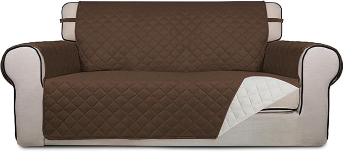 PureFit Reversible Quilted Sofa Cover, Water Resistant Slipcover Furniture by PureFit