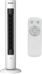 Hurricane Triple Action Air Enhancing Tower Fan, White, 40in, 2 Pack