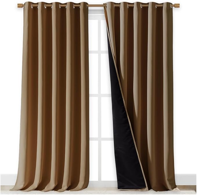 NICETOWN Total Shade Curtains and Draperies, Package of 2, 62 inches Wide x 95 - Image 2