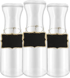 3 Pack 34 Ounces Glass Pitchers Wine Carafe Decanter with Acrylic Lid