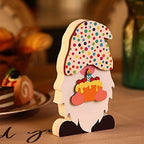 Jetec 24 Pcs Halloween Interchangeable Wooden Gnome, Holiday Table Decor