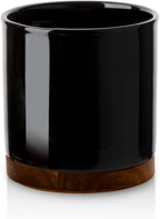 Ceramic Rotating Kitchen Utensil Holder for Countertop, 7.2'' Black